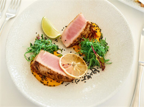 Pan - fried salmon