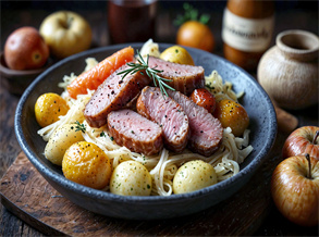 Spaghetti with steak