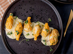 Italian - style fried chicken dumplings