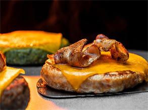 Cheese-Stuffed Tea Rubbed Beef Patties