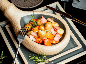 Potato and Bacon Bake with Tea Rubs Recipe