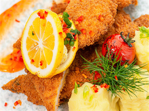 Sweet and Spicy Fried Chicken Cutlet with Tea Rubs Recipe