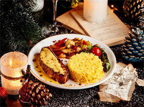 Creamy Sole Fish with Vegetable Fried Rice