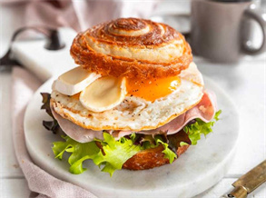 Ham and Egg Croissant Sandwich