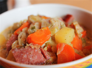 Beef and Potato Stew with Tea Rubs