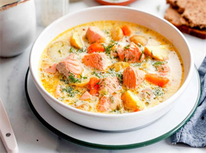 Norwegian salmon soup