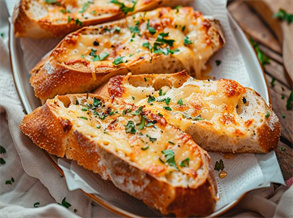Cheese-Stuffed Tea Rubbed Baguette