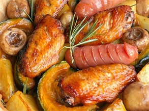 Grilled Chicken Wings Platter Recipe