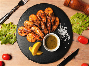 Salt-baked shrimp