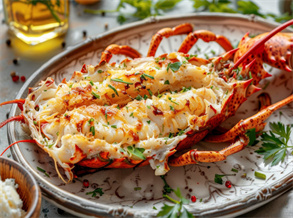 Charcoal Grilled Boston Lobster with Tea Rubs Recipe