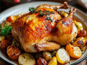 Fruit-Stuffed Roast Chicken Recipe