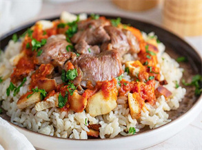 Pita with Lamb and Fried Rice Recipe
