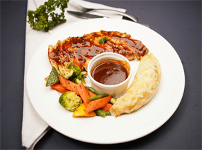 Banana with Grilled Chicken Cutlet Recipe