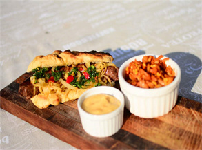 Turkish Kebab with Cheese Sauce Recipe