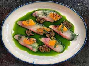 Caviar Marinated Tuna with Barbecued Black Tea Seasonings