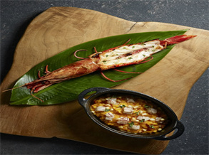 Grilled Shrimp with Barbecued Black Tea Seasonings and Mayonnaise