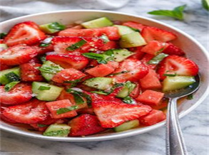 Tomato and Cucumber Salad with Green Tea BBQ Seasonings