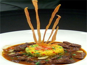 Black Pepper Beef and Pineapple Fried Rice with Barbecued Black Tea Seasonings