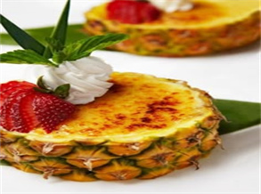 Baked Pineapple with Cheese and Barbecued Black Tea Seasonings