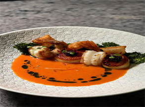 Pan-Fried Shrimp with Curry and Barbecued Black Tea Seasonings