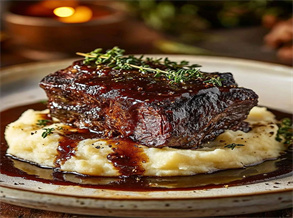 Black Pepper Steak with Mashed Potatoes Recipe