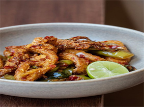 Fried and Spicy Squid Salad Recipe