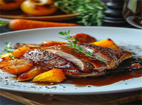 Honey-Glazed Roasted Duck Breast with Seasonal Root Vegetables Recipe