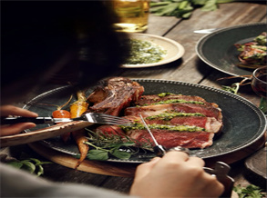 Grilled Steak with Pesto and Herbs Recipe