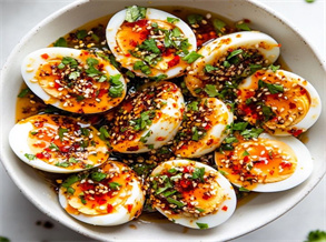 Spicy Cold Boiled Egg Salad Recipe