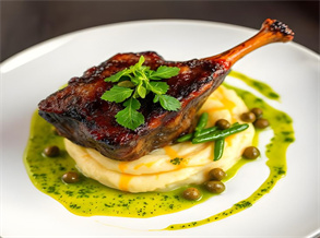 Duck Leg with Mashed Potatoes Recipe
