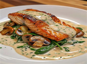 Pan-Seared Salmon with Mushroom Sauce Recipe