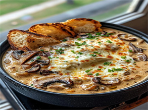 Creamy Mushroom Gratin with Crispy Bread Recipe