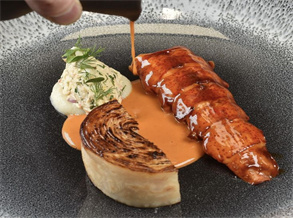 Pan-Seared Foie Gras with Honey-Glazed Shrimp Recipe