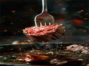 Flambéed Steak with Garlic and Rosemary