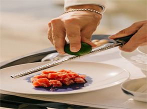 Lemon Salmon Belly Sashimi