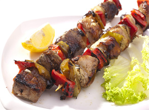 Grilled Meat & Bell Pepper Skewers