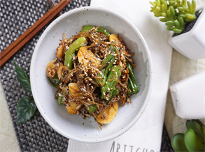 Korean Stir-Fried Anchovies with Peppers