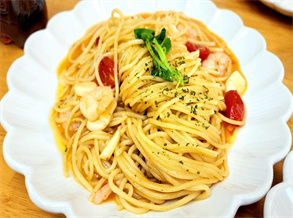 Garlic Shrimp Spaghetti