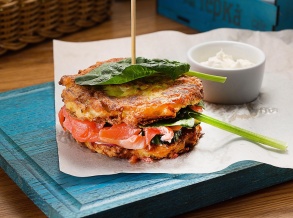 Potato Rösti Salmon Sandwich