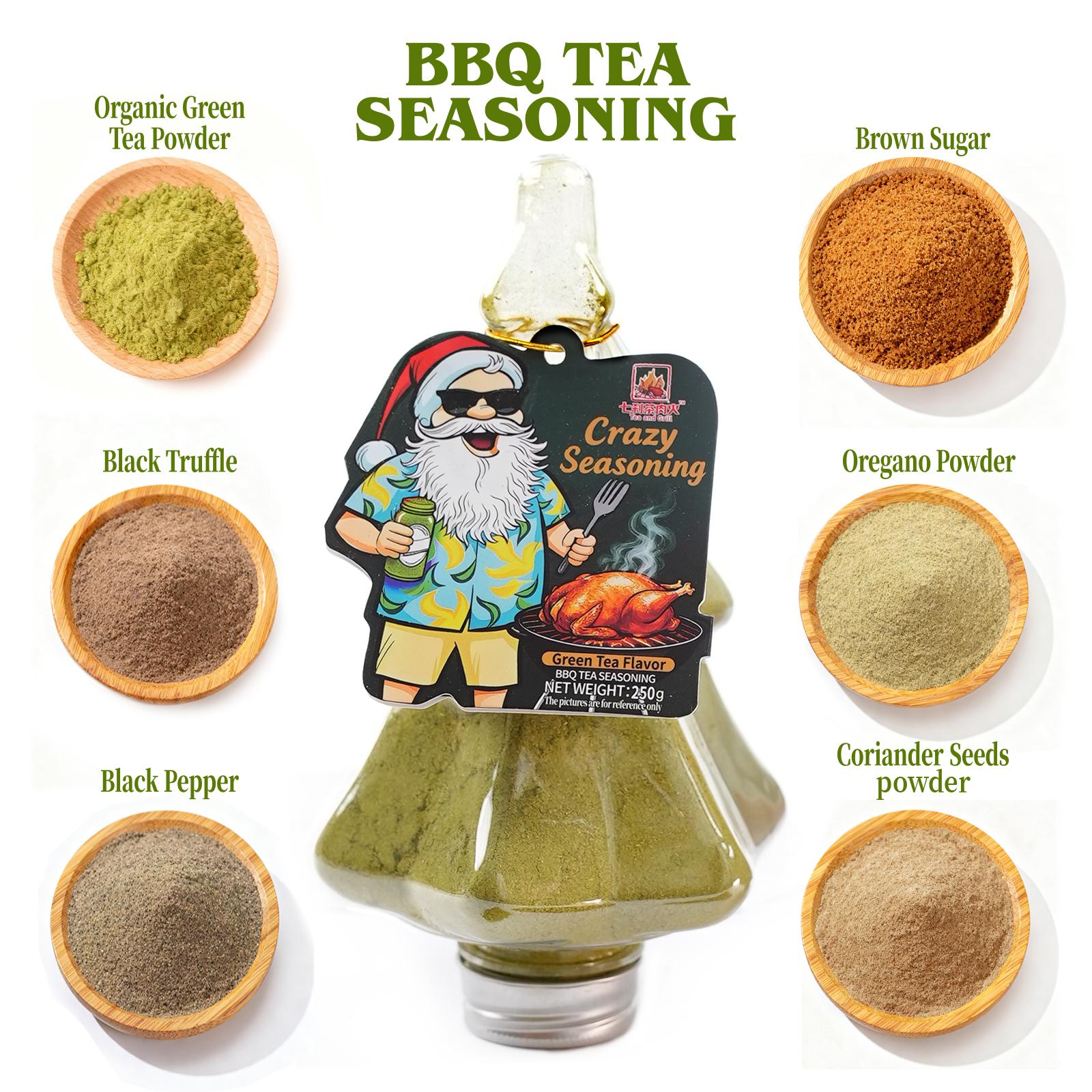 Christmas Gift Set Black Tea & Green Tea BBQ Seasoning Combo 250g x2 Scarf Hair Clips Festive Holiday Surprise
