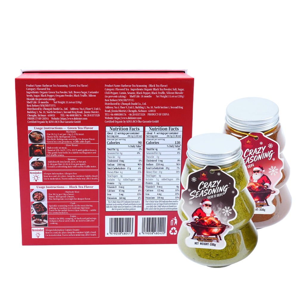 Black Tea & Green Tea Black Truffle BBQ Seasoning Combo Set 330g*2