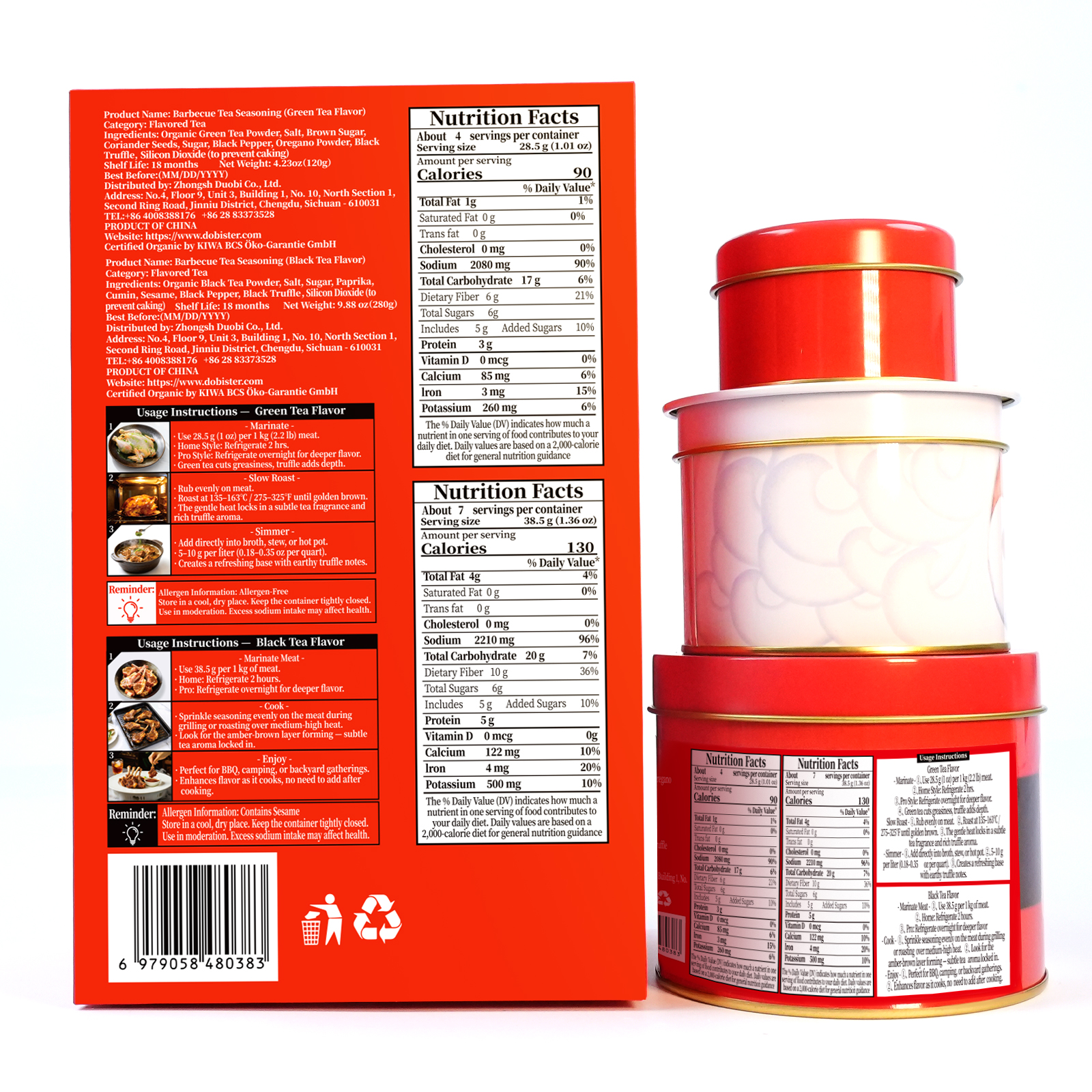 Christmas Gift Box | Curated Gifts Gourmet BBQ Seasoning Set  + Warm Scarf