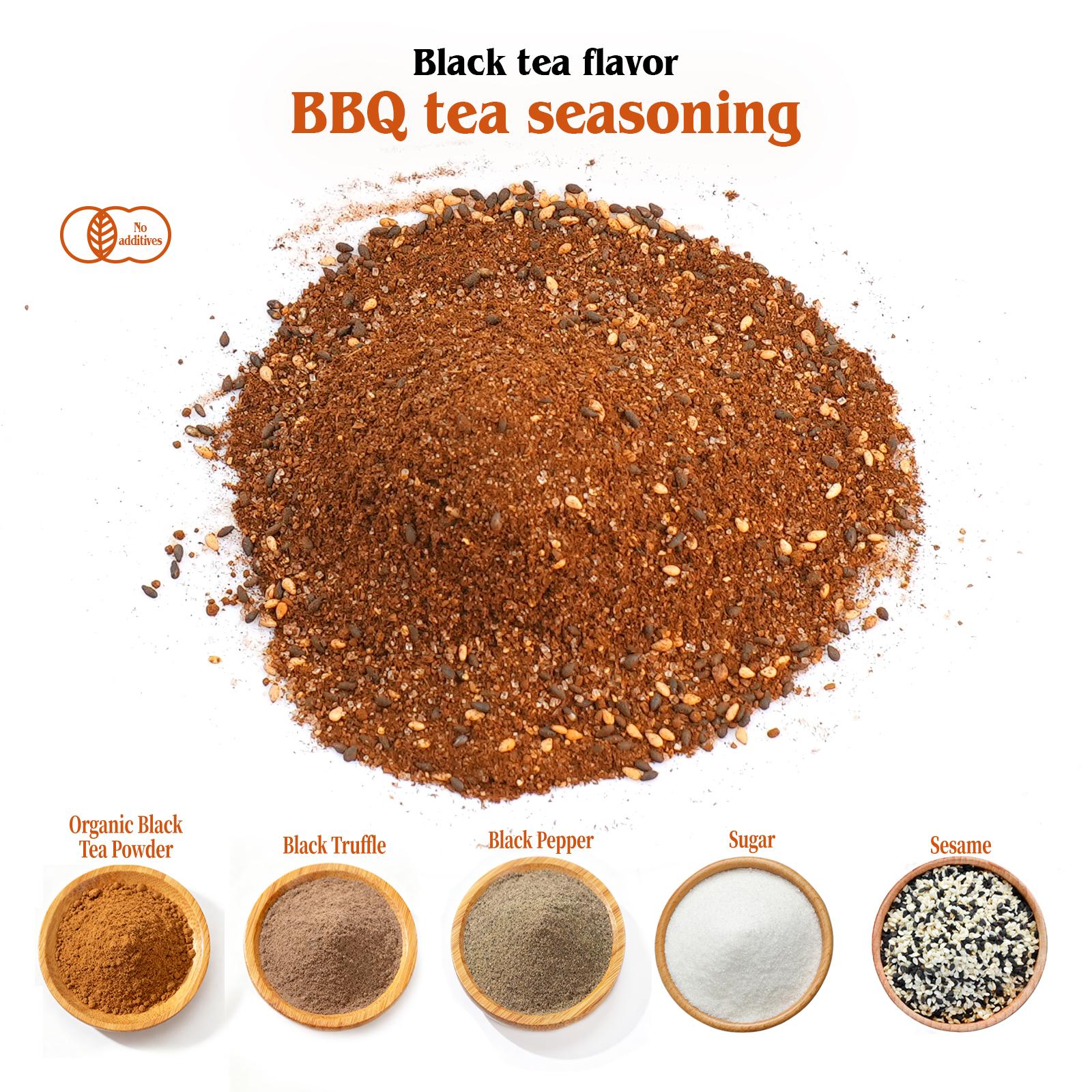 Christmas Gift Box | Tree-Shaped Black Tea Black Truffle BBQ Rub 118g + Scarf & Limited-time gift Hair Clips