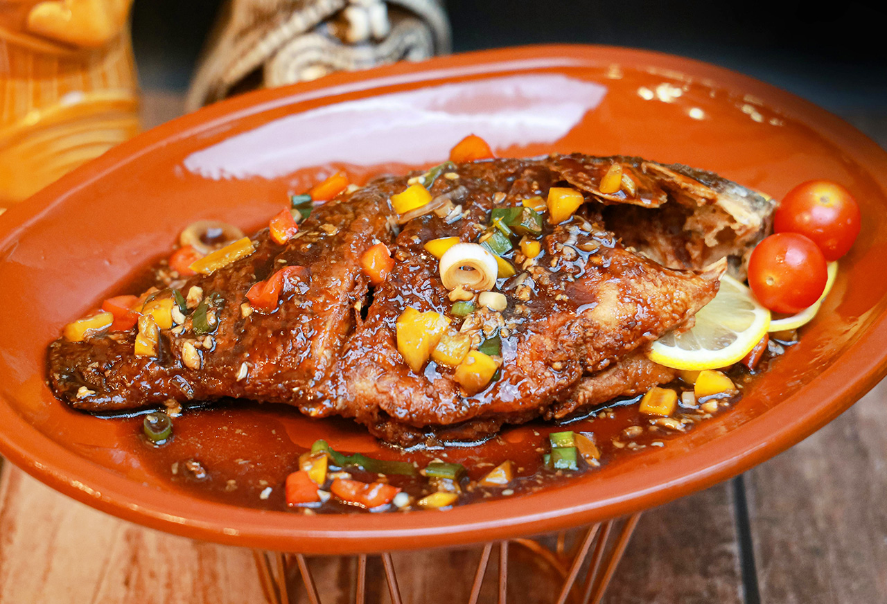 French Sweet and Sour Fish with Tea Rubs Recipe