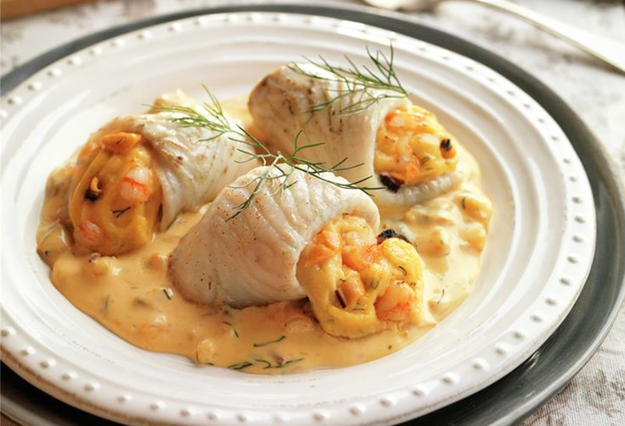 Shrimp and Plaice Rolls