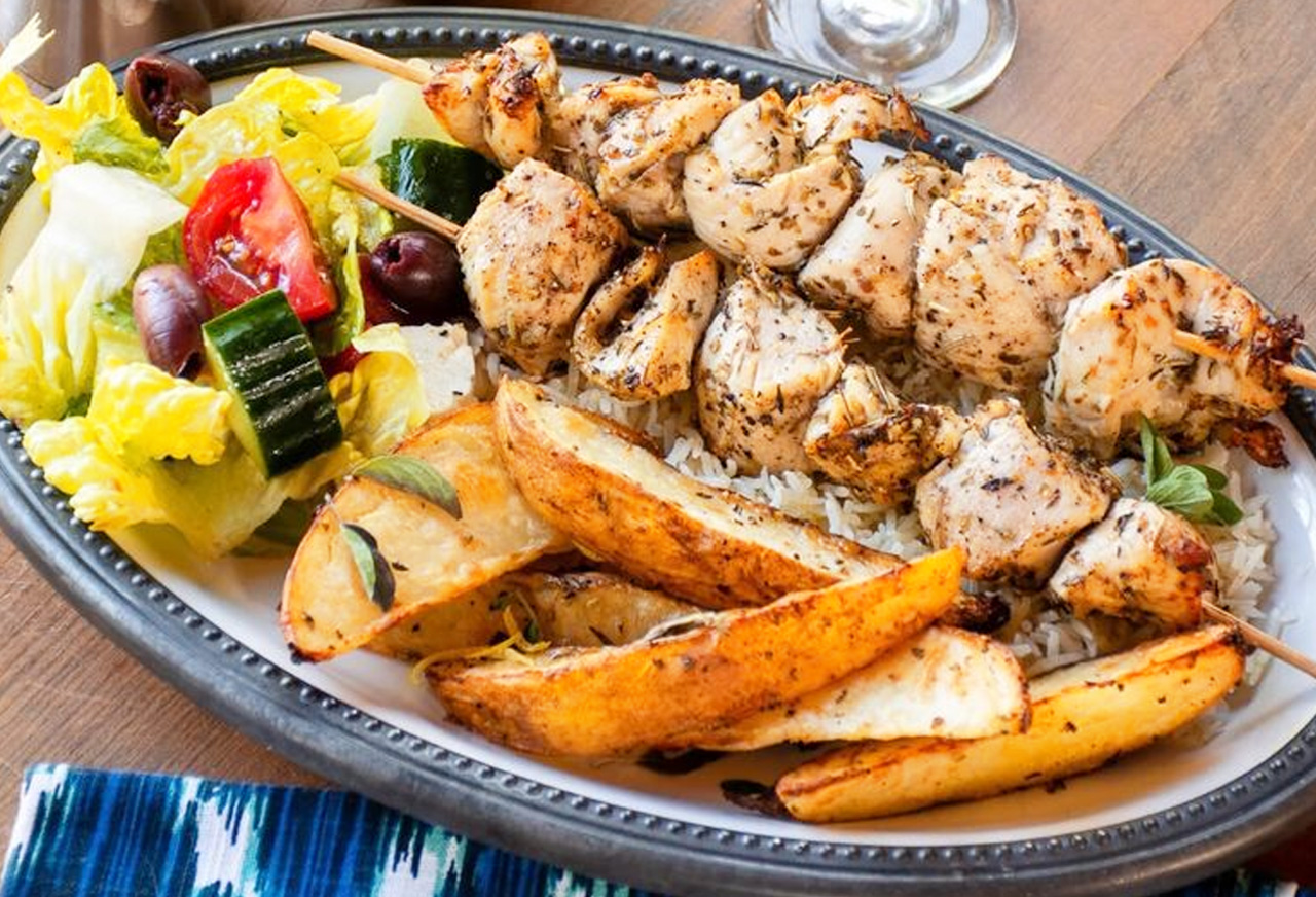 Turkish Kebab Skewers with Vegetables Recipe
