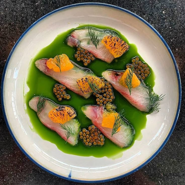 Caviar Marinated Tuna with Barbecued Black Tea Seasonings